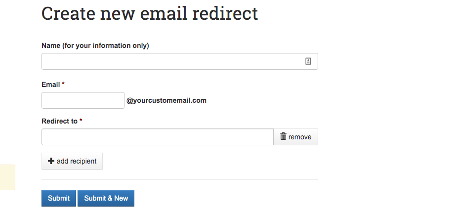 Postale.io email redirect